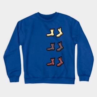 Little Rubber Boots - Minimalist Rainy-Day Crewneck Sweatshirt